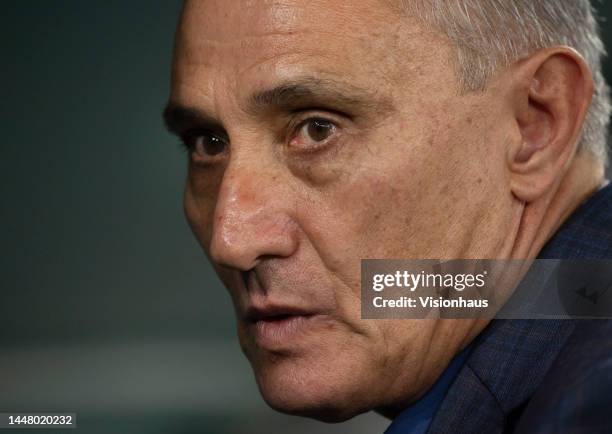 Brazil manager Adenor Leonardo Bacchi during the FIFA World Cup Qatar 2022 quarter final match between Croatia and Brazil at Education City Stadium...