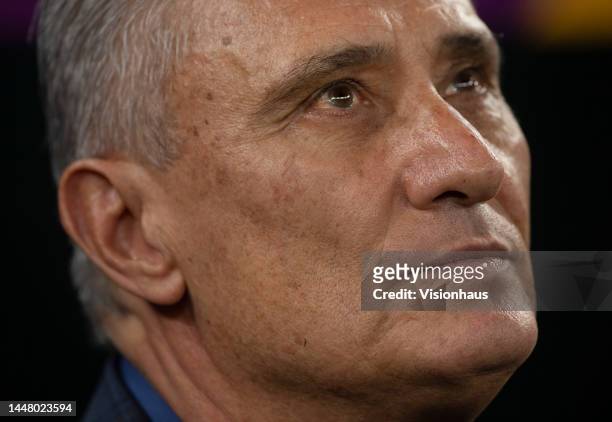 Brazil manager Tite during the FIFA World Cup Qatar 2022 quarter final match between Croatia and Brazil at Education City Stadium on December 9, 2022...