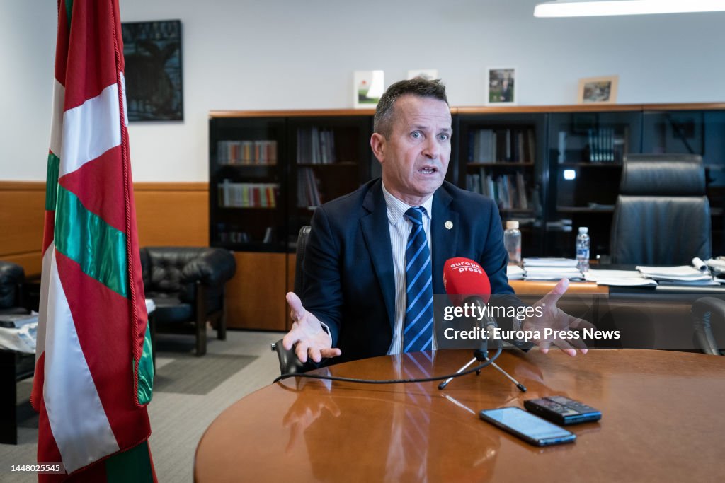 Basque Country Government Basque Government Minister of Education, Jokin Bildarratz, during an ...