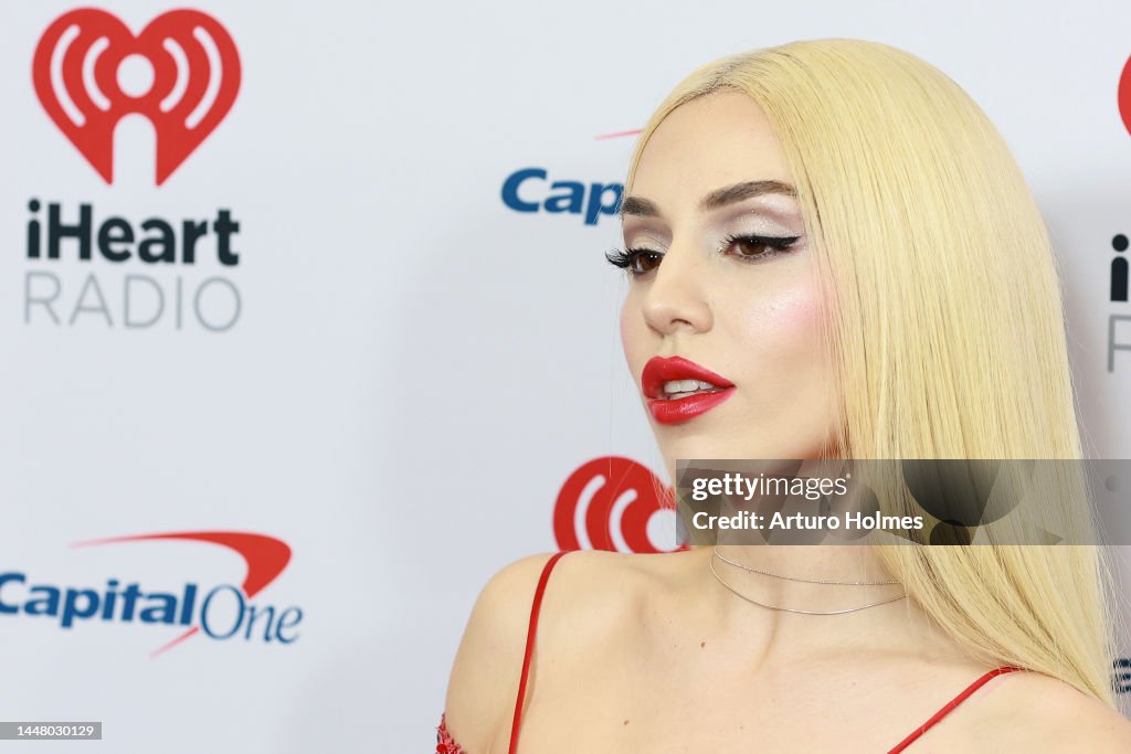 Ava Max attends the Z100's iHeartRadio Jingle Ball 2022 Press Room at