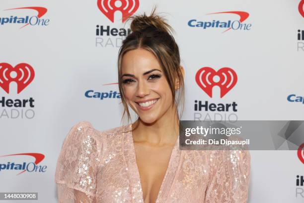 Jana Kramer attends the Z100's iHeartRadio Jingle Ball 2022 Press Room at Madison Square Garden on December 09, 2022 in New York City.