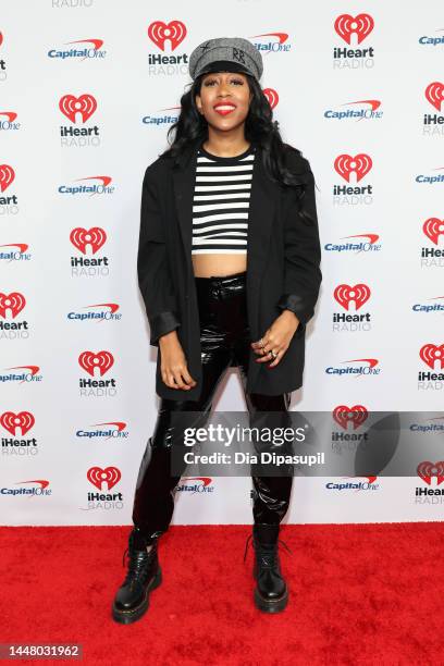 Tania Cascilla attends the Z100's iHeartRadio Jingle Ball 2022 Press Room at Madison Square Garden on December 09, 2022 in New York City.