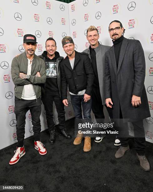 McLean, Howie Dorough, Brian Littrell, Nick Carter, and Kevin Richardson of Backstreet Boys attend the iHeartRadio Z100’s Jingle Ball 2022 Presented...