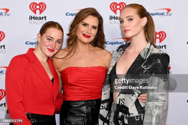 Rowan Francis Henchy, Brooke Shields and Grier Hammond Henchy attend the iHeartRadio Z100’s Jingle Ball 2022 Presented by Capital One at Madison...
