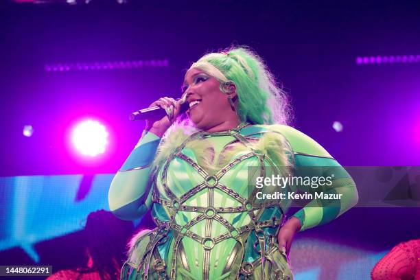 Lizzo performs onstage at the iHeartRadio Z100’s Jingle Ball 2022 Presented by Capital One at Madison Square Garden on December 9, 2022 in New York,...