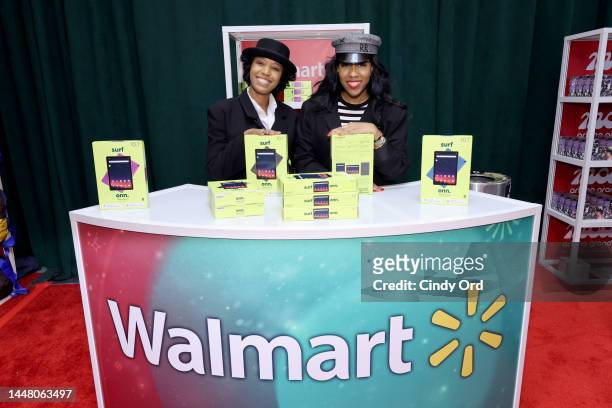 Guest and Tania Cascilla attend the iHeartRadio Z100's Jingle Ball 2022 Gift Lounge at Madison Square Garden on December 09, 2022 in New York City.