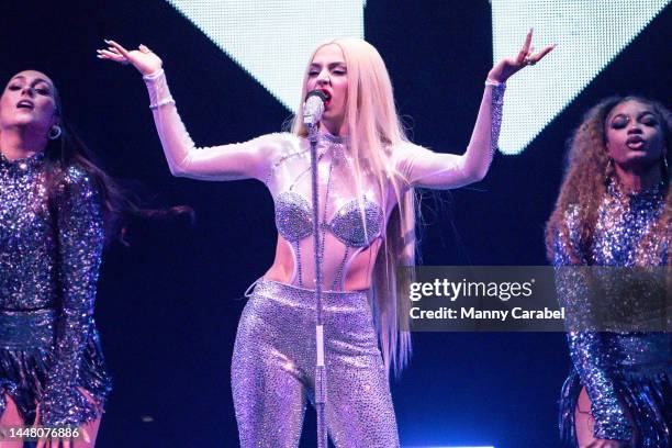 Ava Max performs onstage during iHeartRadio's Z100 Jingle Ball 2022 presented by Capital One at Madison Square Garden on December 09, 2022 in New...