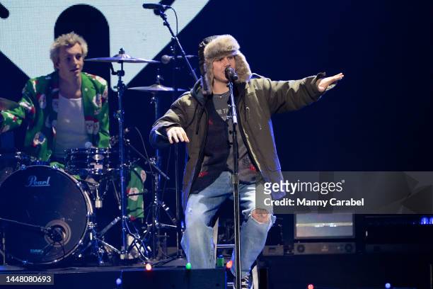 The Kid LAROI performs onstage during iHeartRadio's Z100 Jingle Ball 2022 presented by Capital One at Madison Square Garden on December 09, 2022 in...