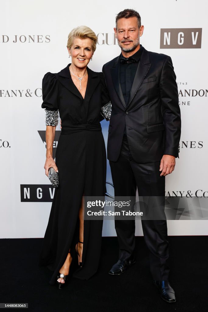 Julie Bishop & Luke Hepworth attend the 2022 NGV Gala at the National
