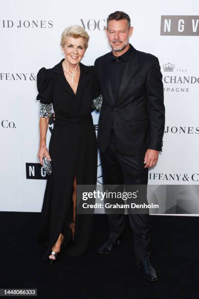 Julie Bishop and Luke Hepworth attend the NGV Gala 2022 at the National Gallery of Victoria on December 10, 2022 in Melbourne, Australia.