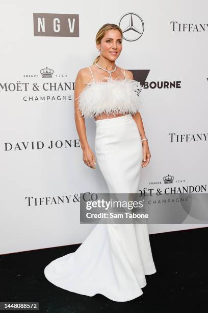 Elsa Pataky wearing Rebecca Vallance from David Jones attends the 2022 NGV Gala at the National Gallery of Victoria on December 10 2022 in Melbourne...