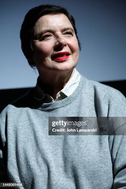 Isabella Rossellini speaks during the premiere of Bruce Weber's newest film about forgotten Italian photographer "The Treasure Of His Youth: The...