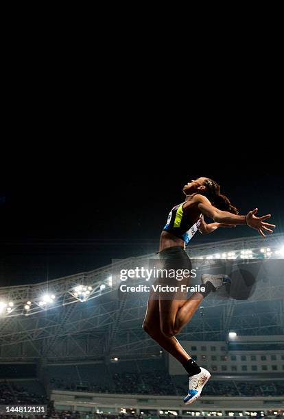 Shara Proctor of Great Britain competes the Women's Long Jump during the Samsung Diamond League on May 19, 2012 at the Shanghai Stadium in Shanghai,...