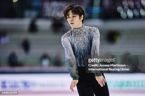 Shoma Uno of Japan competes in the Men's Free Skating during the ISU Grand Prix of Figure Skating Final at Palavela Arena on December 10, 2022 in...