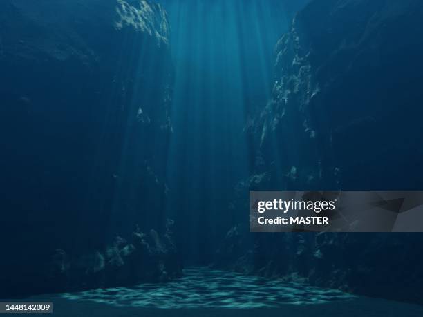 underwater ocean sea sun rays - deep stock-fotos und bilder