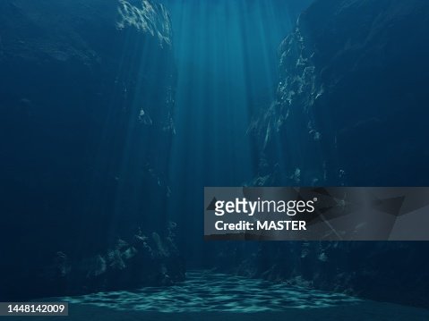Underwater ocean sea sun rays