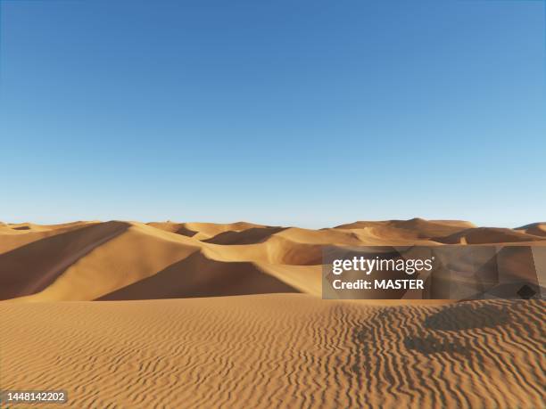 landscape desert sand dunes - dunes stockfoto's en -beelden