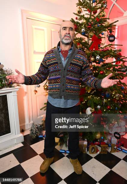 Eric Cantona attends Sports Direct's Christmas with Cantona event on December 09, 2022 in London, England.
