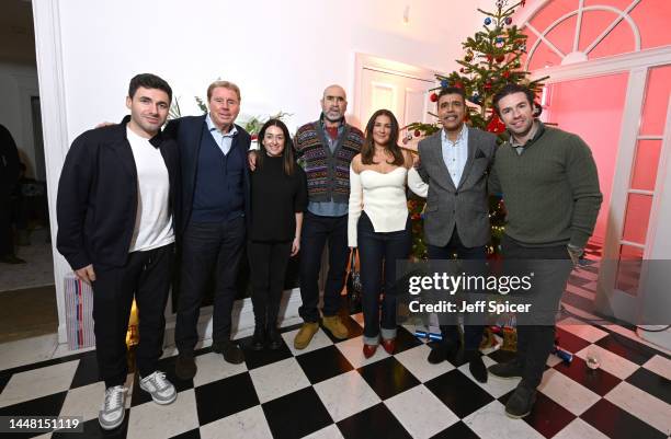 David Almudallal, Harry Redknapp, Ger Wright, Eric Cantona, Beckie Stanion, Chris Kamara and Michael Murray attend Sports Direct's Christmas with...