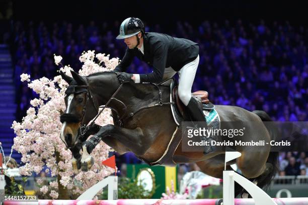 Kevin Staut riding Visconti Du Telman during the Rolex IJRC Top 10 Final. International Jumping Competition 1m 60 two rounds, 1st and 2nd Round...