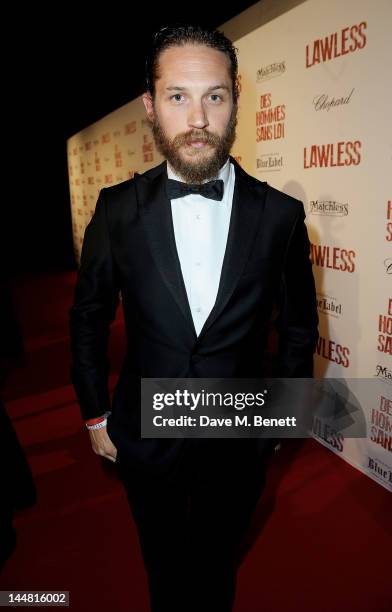 Actor Tom Hardy attends the 'Lawless' after party hosted by Manuele Malenotti, Johnnie Walker Blue Label and Chopard during the 65th Cannes Film...