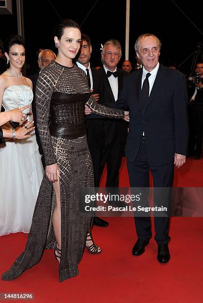 Asia Argento, director Dario Argento and Marta Gastini attend the "Dario Argento's Dracula 3D" Premiere during the 65th Annual Cannes Film Festival...