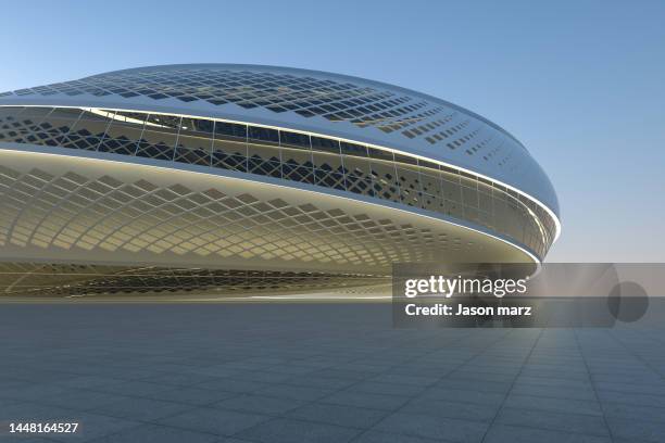 empty square front of modern architecture - streamlined stock pictures, royalty-free photos & images