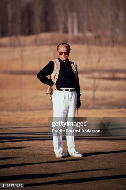 Chinese Communist Party Secretary Zhao Ziyang, golfing near Beijing, China, March 1988.