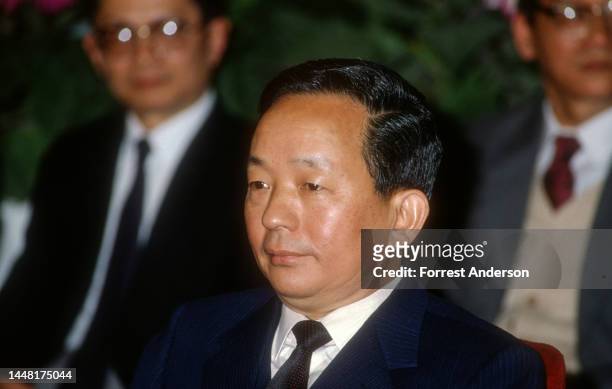 Chinese Vice Premier Tian Jiyun, Beijing, China, April 13, 1988.
