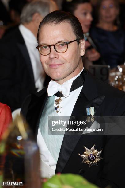 Prince Daniel of Sweden attends the Nobel Prize Banquet 2022 at Stockholm City Hall on December 10, 2022 in Stockholm, Sweden.