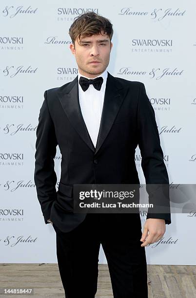 Ed Westwick attends the Swarovski Entertainment Presents Romeo & Juliet during 65th Annual Cannes Film Festivalat the Majestic Terrasse on May 19,...