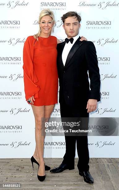 Nadja Swarovski and Ed Westwick attend the Swarovski Entertainment Presents Romeo & Juliet during 65th Annual Cannes Film Festivalat the Majestic...