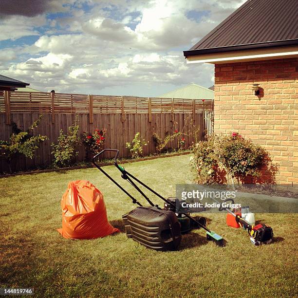 gardening tools - back yard stock pictures, royalty-free photos & images