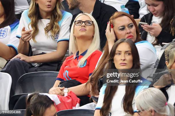 Rebecca Cooke, partner of Phil Foden of England attends the FIFA World Cup Qatar 2022 quarter final match between England and France at Al Bayt...