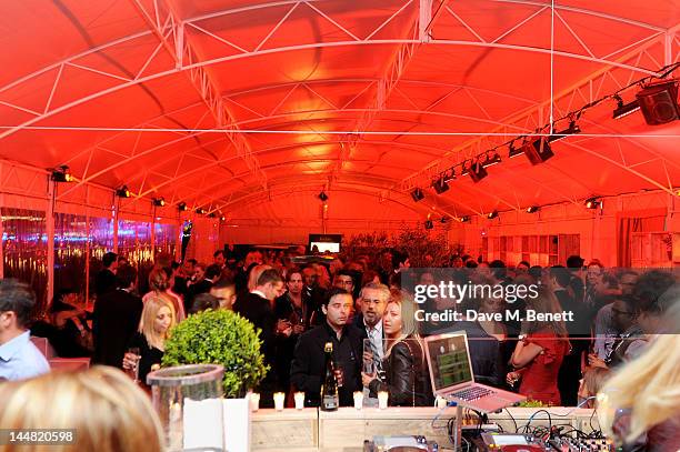 General view of the atmosphere at the 'Lawless' after party hosted by Manuele Malenotti, Johnnie Walker Blue Label and Chopard during the 65th Cannes...