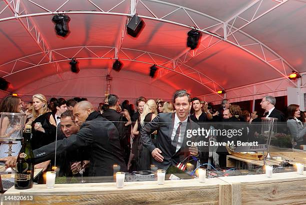 General view of the atmosphere at the 'Lawless' after party hosted by Manuele Malenotti, Johnnie Walker Blue Label and Chopard during the 65th Cannes...