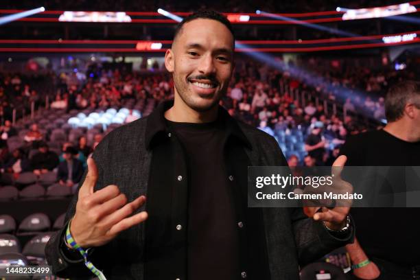 Player Carlos Correa is seen in attendance during the UFC 282 event at T-Mobile Arena on December 10, 2022 in Las Vegas, Nevada.