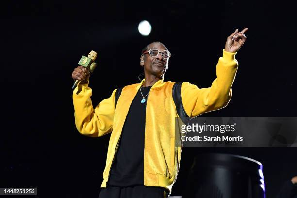 Snoop Dogg performs at the 2022 LA3C Festival at Los Angeles State Historic Park on December 10, 2022 in Los Angeles, California.