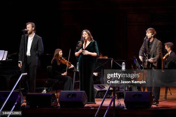 Charles Kelley, Hillary Scott and Dave Haywood of Lady A perform onstage for the Nashville Symphony's 38th Annual Symphony Ball at Schermerhorn...