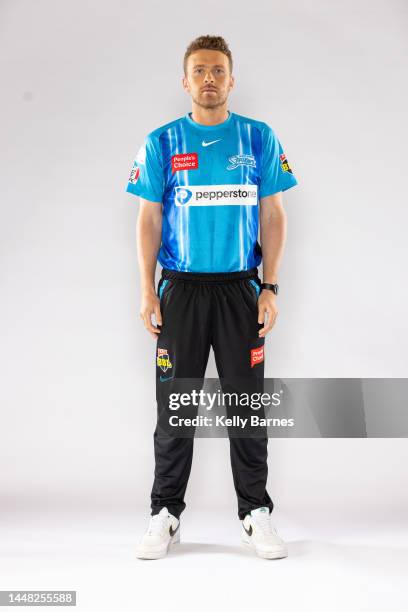 Ryan Gibson poses during the Adelaide Strikers Big Bash League headshots session at Karen Rolton Oval on December 09, 2022 in Adelaide, Australia.