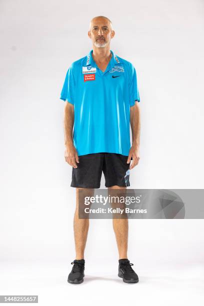 Jason Gillespie poses during the Adelaide Strikers Big Bash League headshots session at Karen Rolton Oval on December 09, 2022 in Adelaide, Australia.