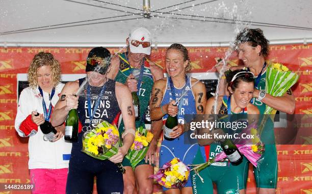 Melanie McQuaid of Canada, Craig Evans, Conrad Stoltz of South Africa, Lesley Paterson of Great Britain, Carla Van Huyssteen of South Africa and...