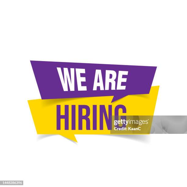 stockillustraties, clipart, cartoons en iconen met we are hiring speech bubble sign vector stock illustration - we are hiring