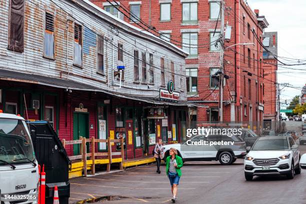 portland, maine - old port - old port stock pictures, royalty-free photos & images