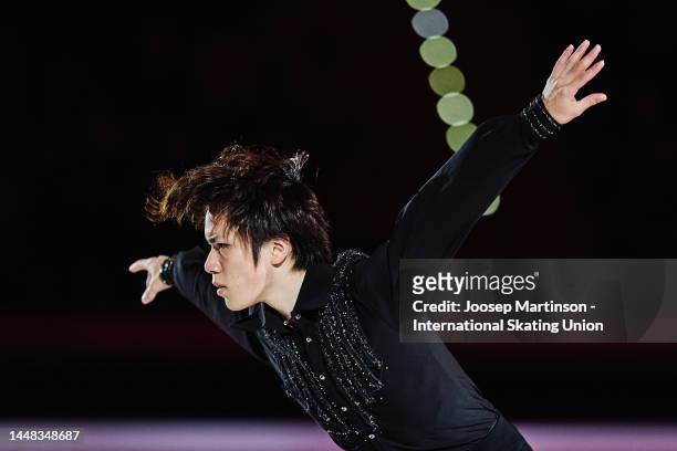 Shoma Uno of Japan performs in the Gala Exhibition during the ISU Grand Prix of Figure Skating Final at Palavela Arena on December 11, 2022 in Turin,...