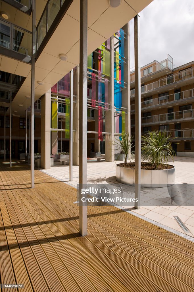 Elmgrove Point, Walmer Terrace, London, Se18, United Kingdom Architect: Alan Camp Architects 2010 Alan Camp Architects' Residential Tower Block, Elmgrove Point In Plumstead Daytime View Of Internal Courtyard And Wintergarden