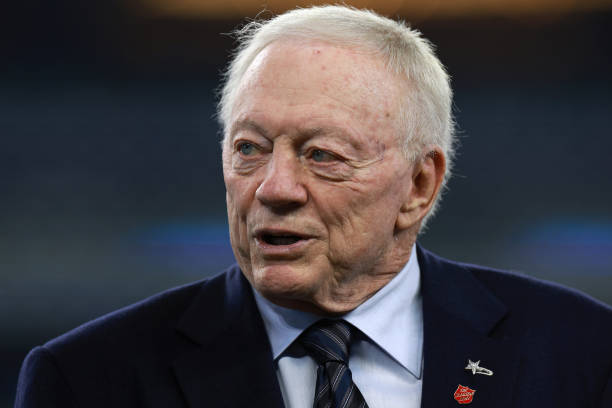 Dallas Cowboys owner Jerry Jones watches before a game against the Houston Texans at AT&T Stadium in Arlington, Texas, December 11, 2022.