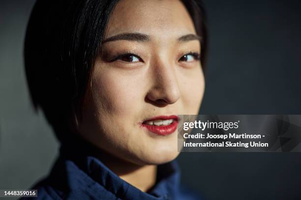 Kaori Sakamoto of Japan poses for a portrait during the ISU Grand Prix of Figure Skating Final at Palavela Arena on December 11, 2022 in Turin, Italy.