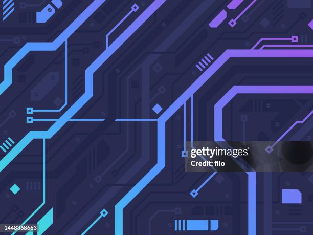 tech circuit board abstract background - electron stock illustrations