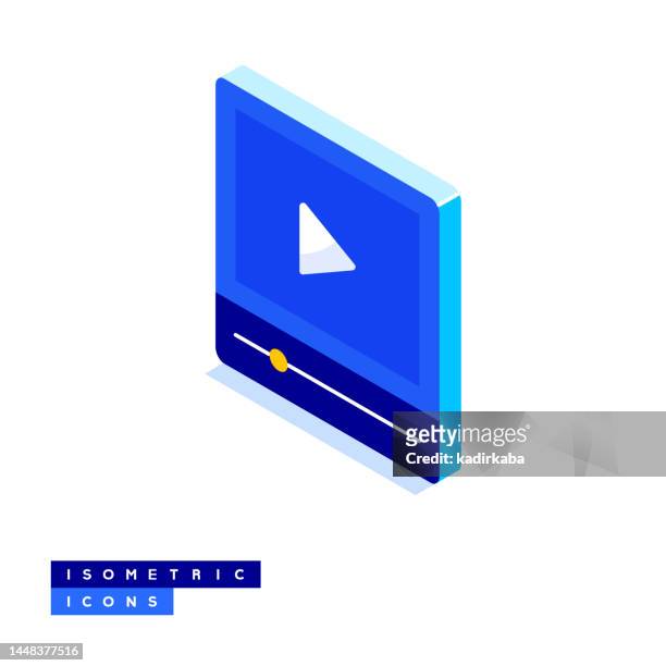 video advertising icon concept and three dimensional design. advertising, advertisement, promotion, e-commerce, marketing, slogan. - bill posting stock illustrations